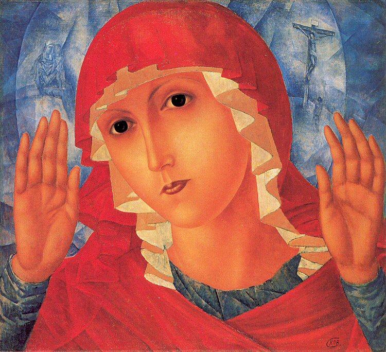 Petrov-Vodkin, Kozma Our Lady- Tenderness of Cruel Hearts oil painting picture